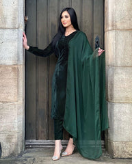 3 Pc Stitched Velvet Collection