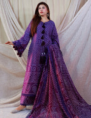 2 Pc Unstitched Rajistani Pure Chiffon Chunri