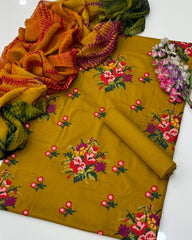 3 Pc Unstitched Lawn Cross Stitch