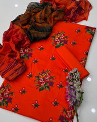 3 Pc Unstitched Lawn Cross Stitch