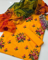 3 Pc Unstitched Lawn Cross Stitch