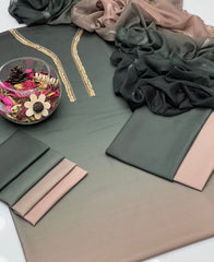 3 Pc Unstitched Handmade Swiss Monar Lawn