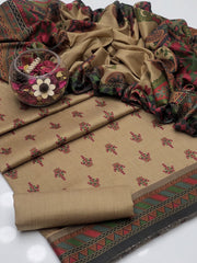 3 Pc Unstitched Kalamkari Pashmina Wool