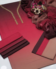 3 Pc Unstitched Handmade Swiss Monar Lawn