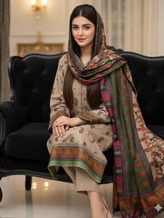 3 Pc Unstitched Kalamkari Pashmina Wool