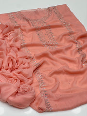 2 Pc Unstitched Handmade Mukesh work