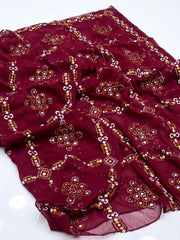 Balochi Sequnce Chiffon chadar