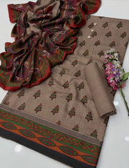 3 Pc Unstitched Kalamkari Pashmina Wool