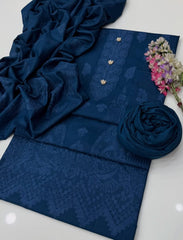 3 Pc Unstitched Dhanak Marina (kSB W1)