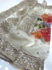 Handmade Gotta Paint Organza Dupatta