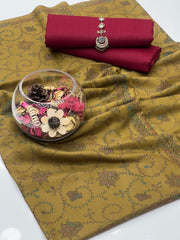 3 Pc Unstitched Pashmina Wool