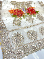 Handmade Gotta Paint Organza Dupatta