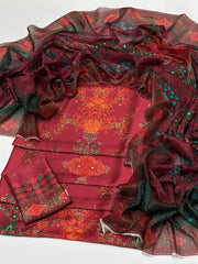 3 pc unstitched Shamoz silk digital prints