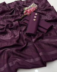 3 Pc Unstitched Dhanak Allover Jacquard