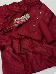 3 Pc Unstitched Dhanak Marina (kSB W1)