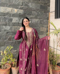 3 Pc Unstitched Handmade Gotta Lawn