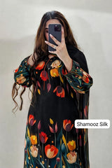 3 Pc Unstitched Shamoze Silk Digital Prints