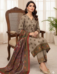 3 Pc Unstitched Kalamkari Pashmina Wool