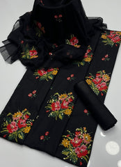 3 Pc Unstitched Cross Stitch Lawn