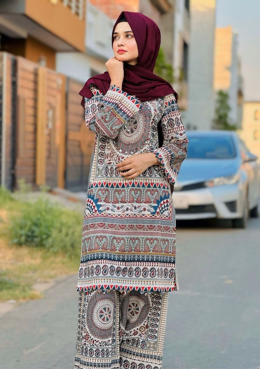 3 Pc Unstitched Digital Print Swiss Lawn