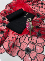 3 Pc Unstitched Chickenkari Dress