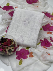 2 Pc Unstitched Shadow Sheesha Chiffon Oil paint