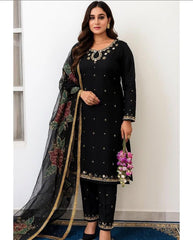 2 Pc Unstitched Organza zarri sequence