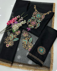 2 Pc Unstitched organza