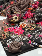 3 Pc Unstitched Shamoze Silk Digital Prints (KSB 21)