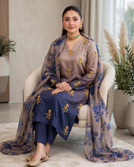 3 Pc Unstitched Shamoze Silk Digital Tye N Dye(KBS022A)