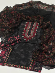 3 pc Unstitched Lawn jacquard collection