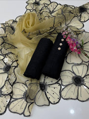 3 Pc Unstitched Chickenkari Dress