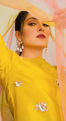 3 Pc Unstitched Organza Handwork Collection