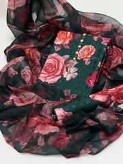 3 pc unstitched digital print Swiss lawn