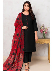 3 Pc Unstitched Chickenkari Dress