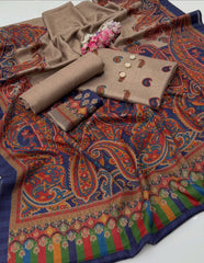 3 Pc Unstitched Kalamkari Pashmina Wool