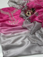 2 Pc Unstitched Sheesha Silk Tye N Dye