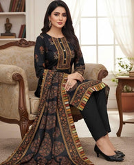3 Pc Unstitched Dhanak Karandi Digital Prints (KBS032)
