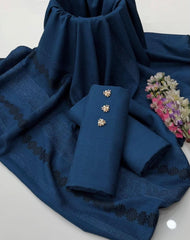 3 Pc Unstitched Dhanak Allover Jacquard