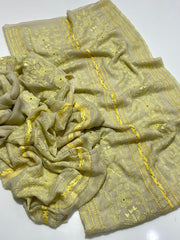 2 pc unstitched kacha tanka Bamber chiffon