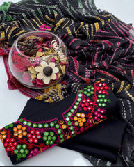 3 Pc Unstitched Handmade Balochi Lawn