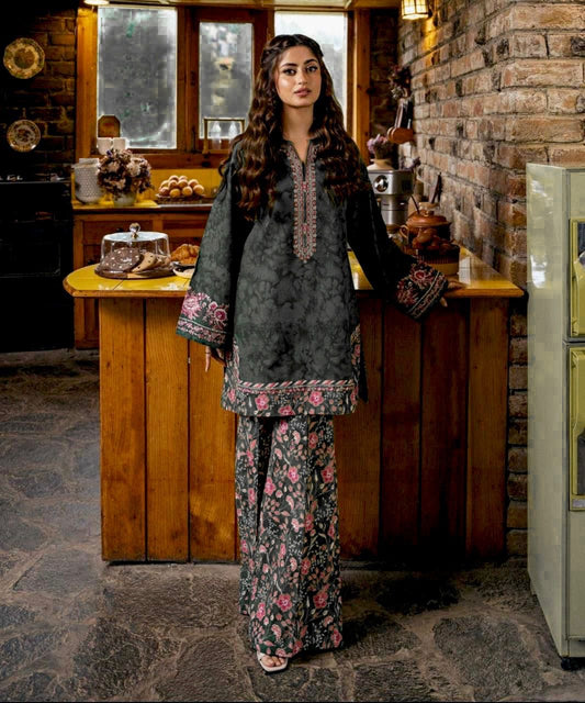 3 pc Unstitched Lawn jacquard collection