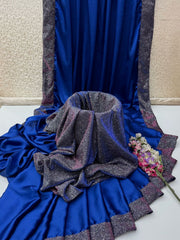 Unstitched Saree Shamoz silk