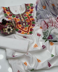 3 Pc Unstitched Handmade Balochi Lawn
