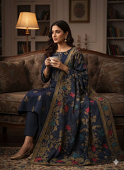 3 Pc Unstitched Leather Peach Wool (kBS0521)