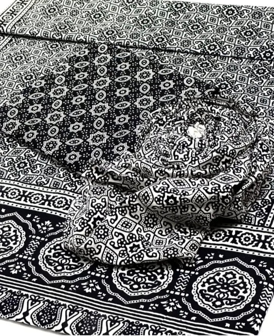 3 Pc Unstitched Ajrak Print Cotton