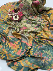 Pure Pashmina Wool Anarkali Shawl