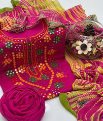 3 Pc Unstitched Handmade Balochi Lawn