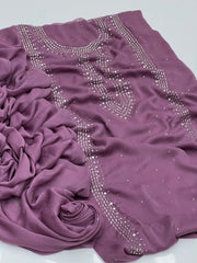 2 Pc Unstitched Handmade Mukesh work