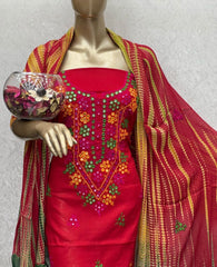 3 Pc Unstitched Handmade Balochi Lawn